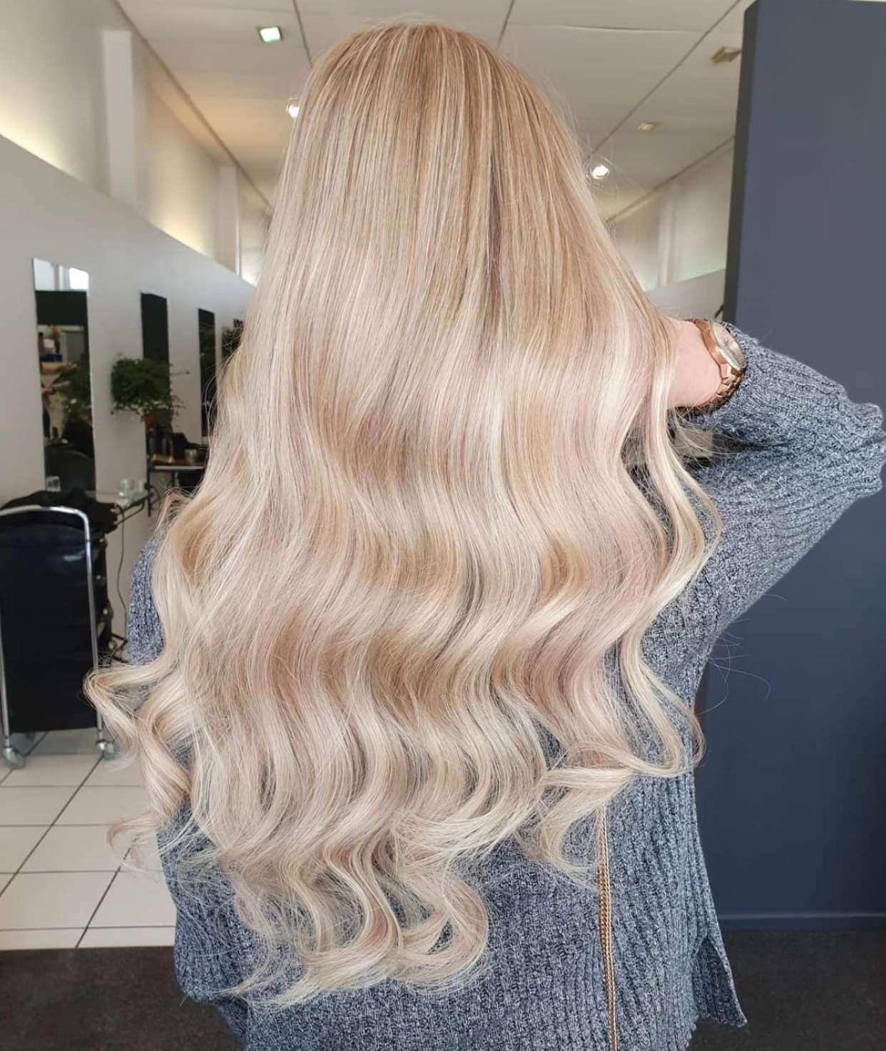 #Sandy Blonde Balayage Superior Butterfly Weft™ Extensions