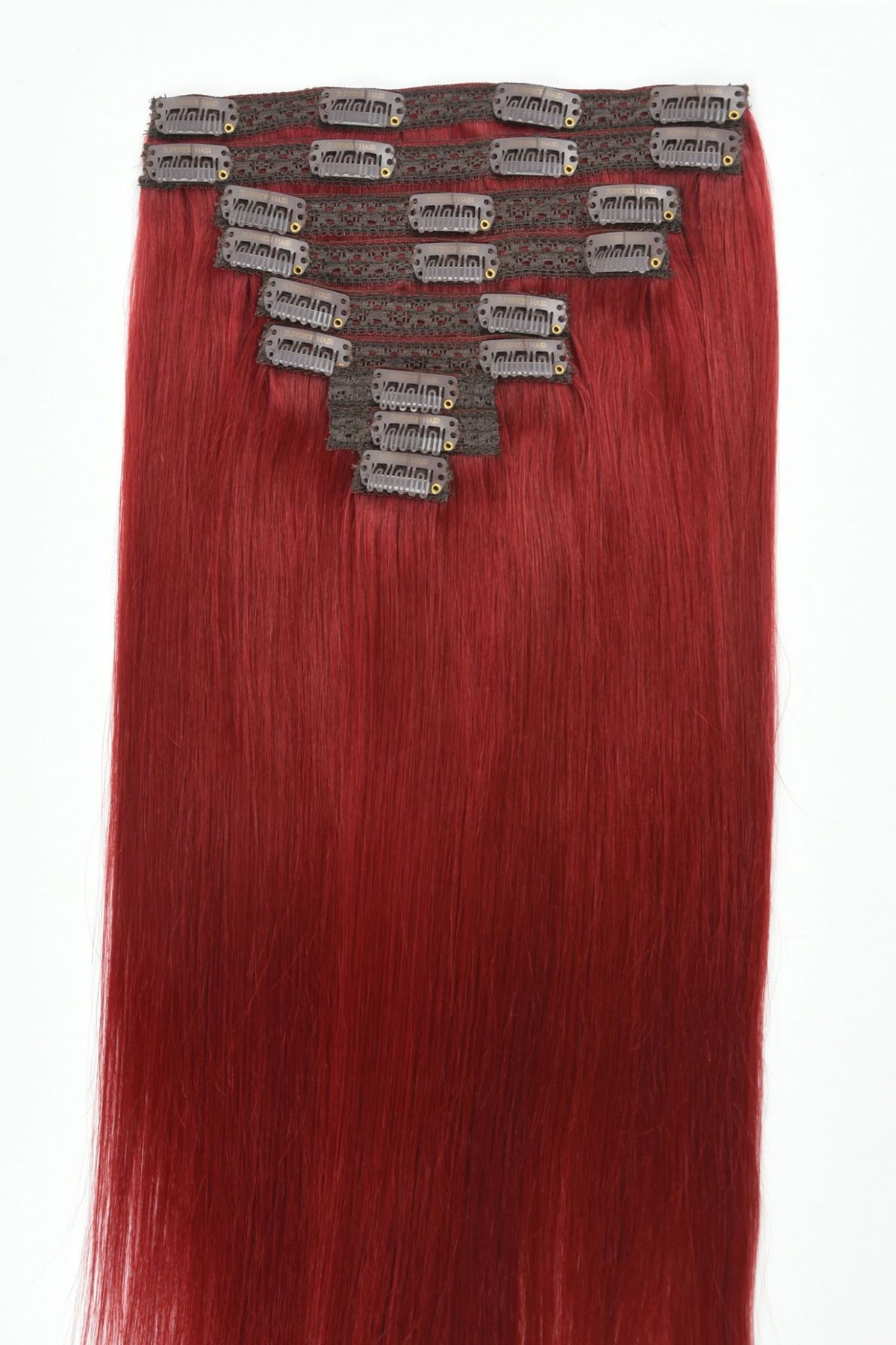 #6R Red Classic Clip In Hair Extensions 9pcs — Value Grade