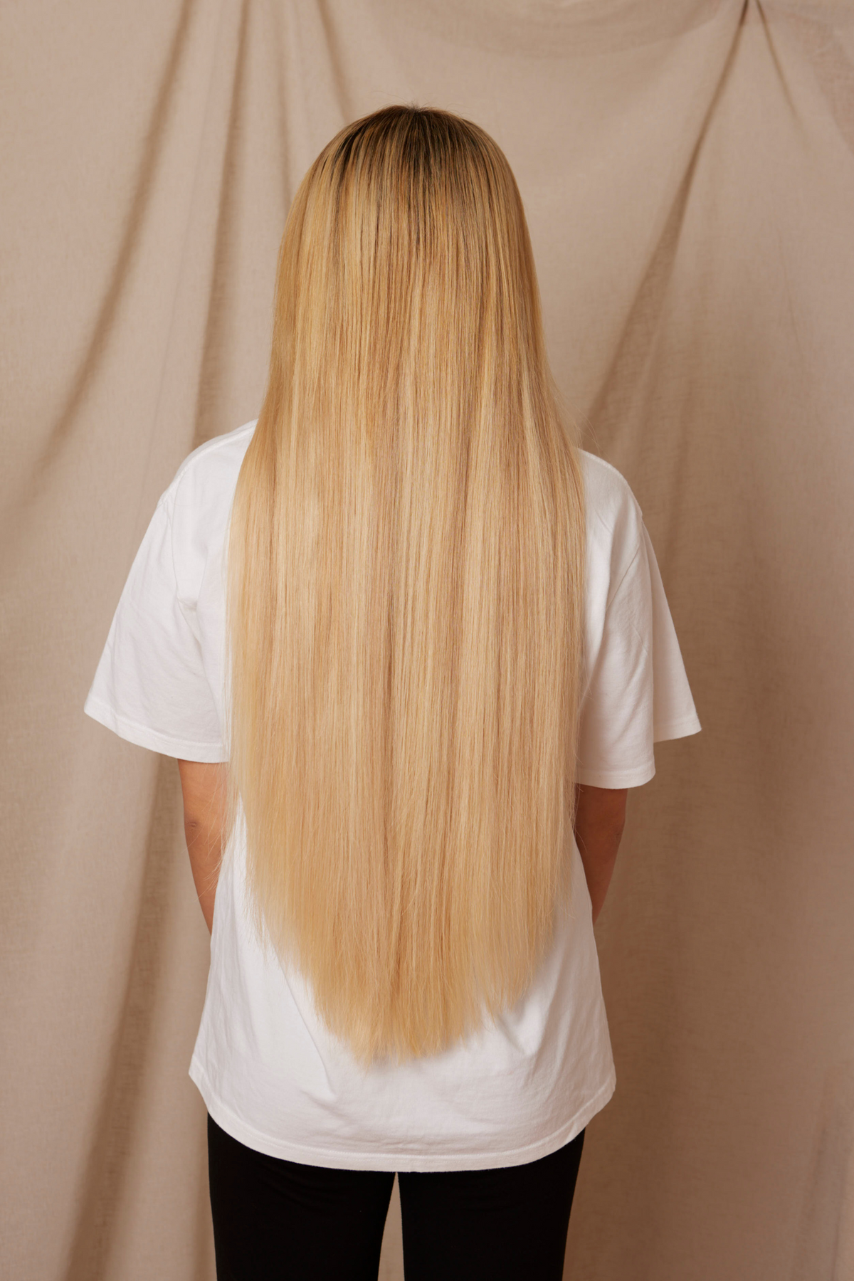 #Sandy Blonde Balayage Classic Halo Hair Extensions — Value Grade
