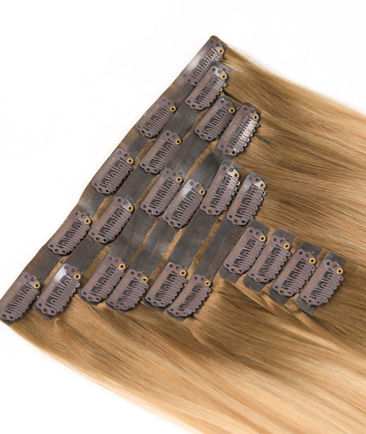#Toffee Cream Balayage Seamless Clip In Hair Extensions