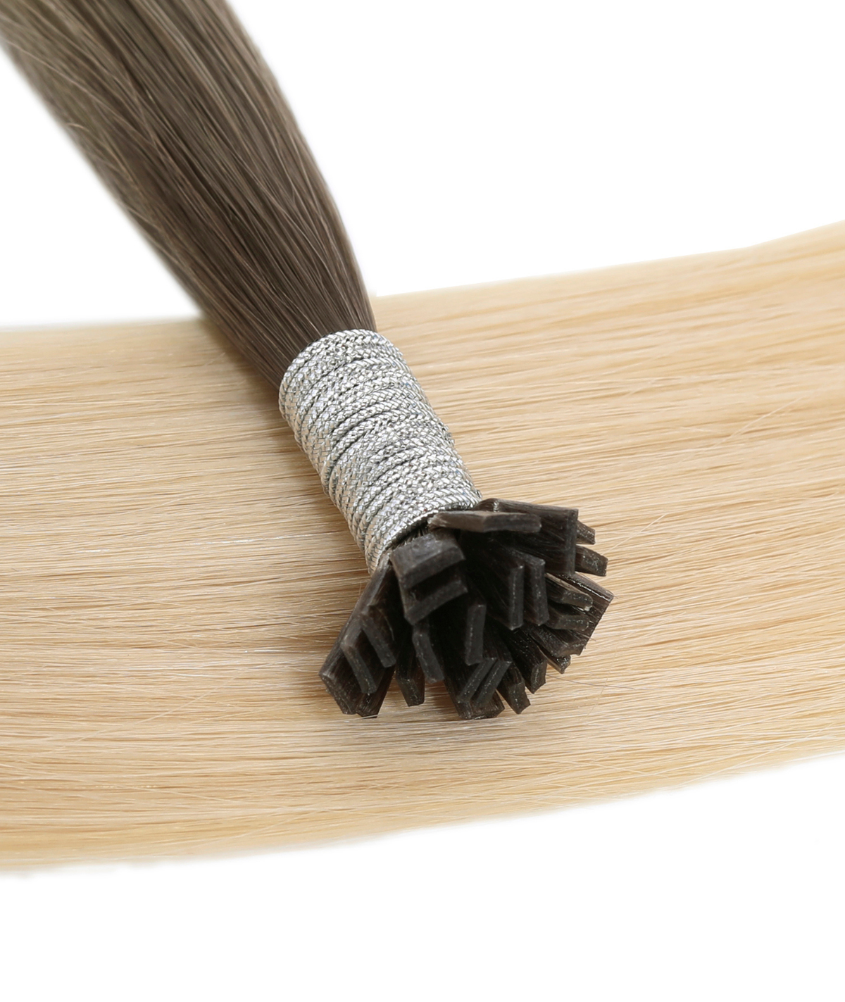 #Arctic Blonde Balayage Flat Tip Keratin Bond Hair Extensions