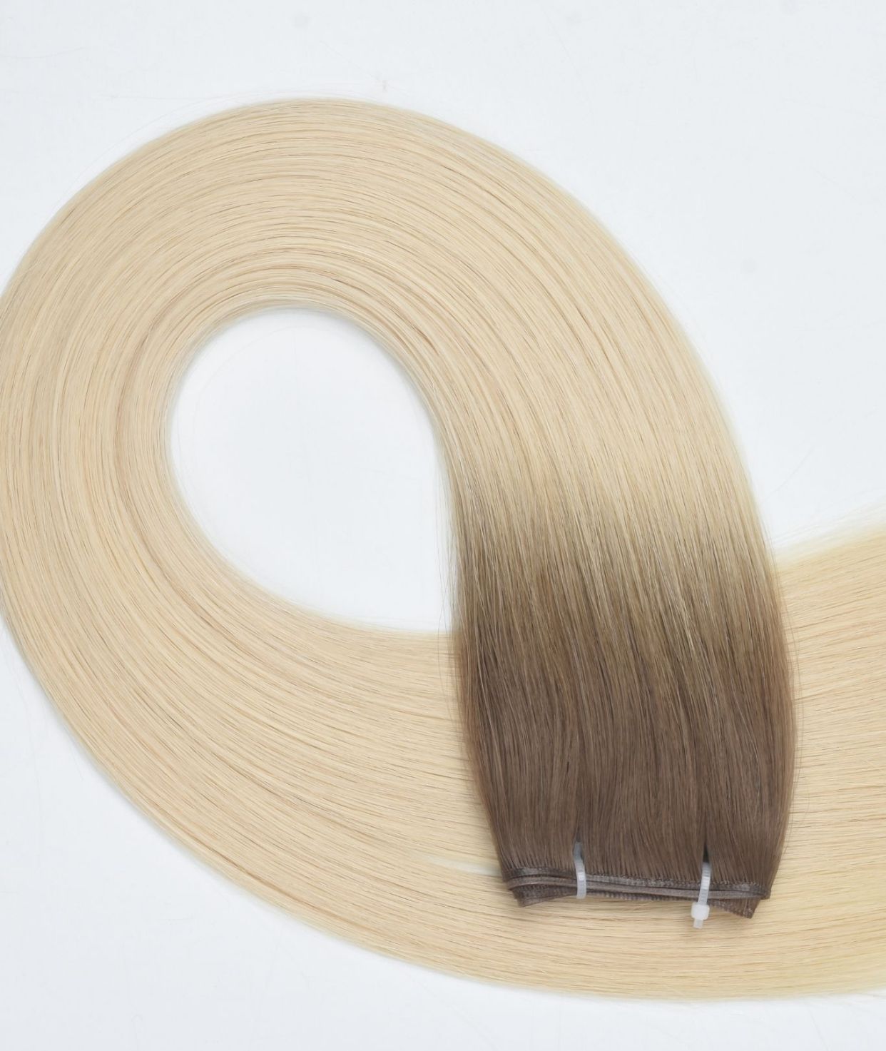#Arctic Blonde Balayage Genius Hair Weft Extensions