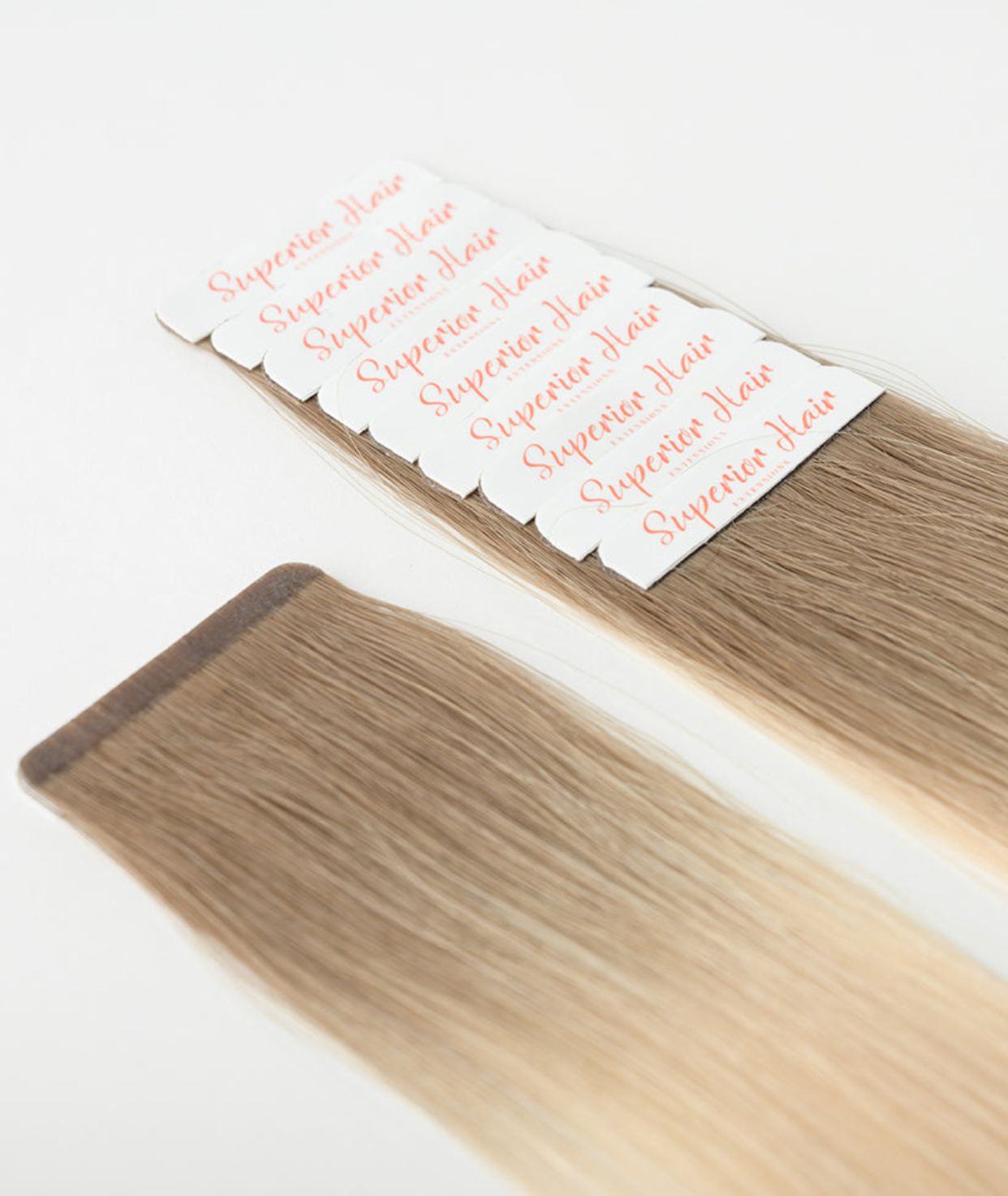 #Arctic Blonde Balayage Ultra Seamless Tape In Hair Extensions