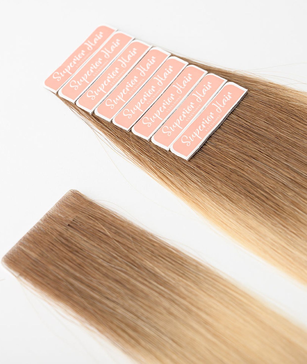 #Cappuccino Ombre Invisi Tape Hair Extensions