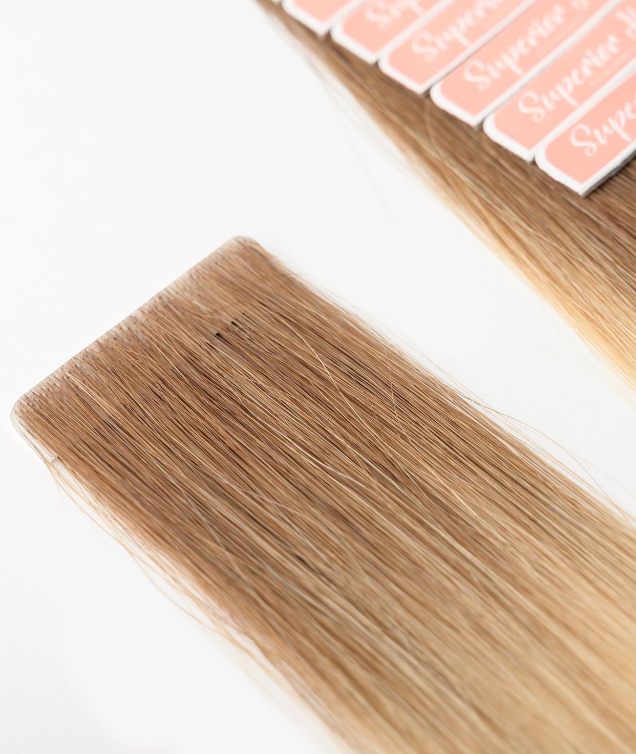 #Cappuccino Ombre Ultra Seamless Tape In Extensions — Value Grade