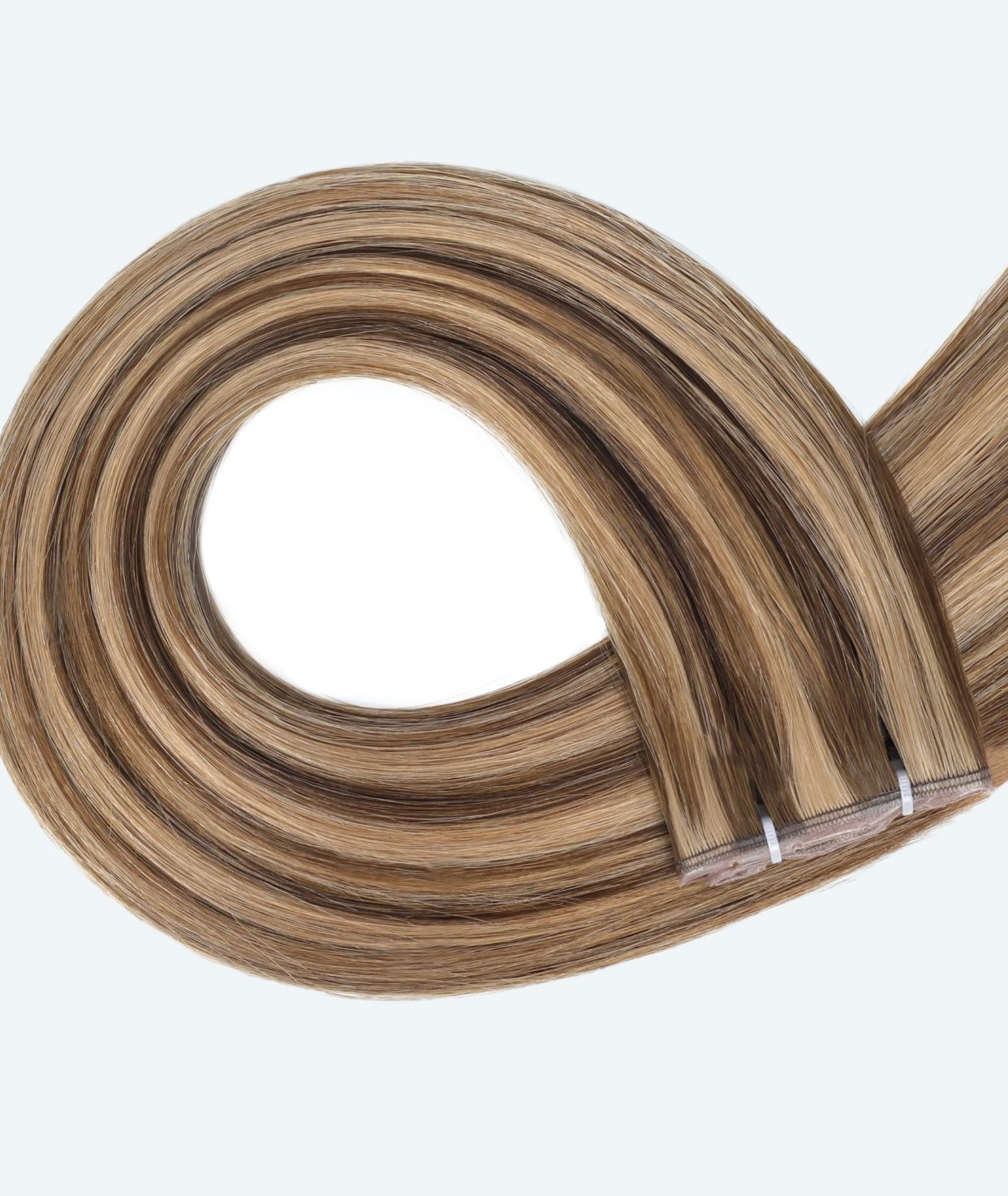 #Chestnut Brown Highlights Superior Butterfly Weft™ Hair Extensions