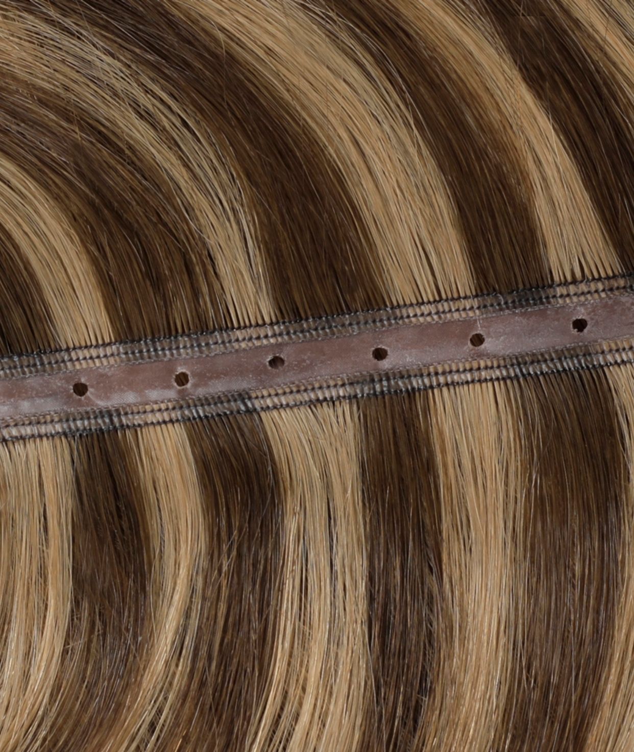#Chestnut Brown Highlights Superior Butterfly Weft™ Hair Extensions