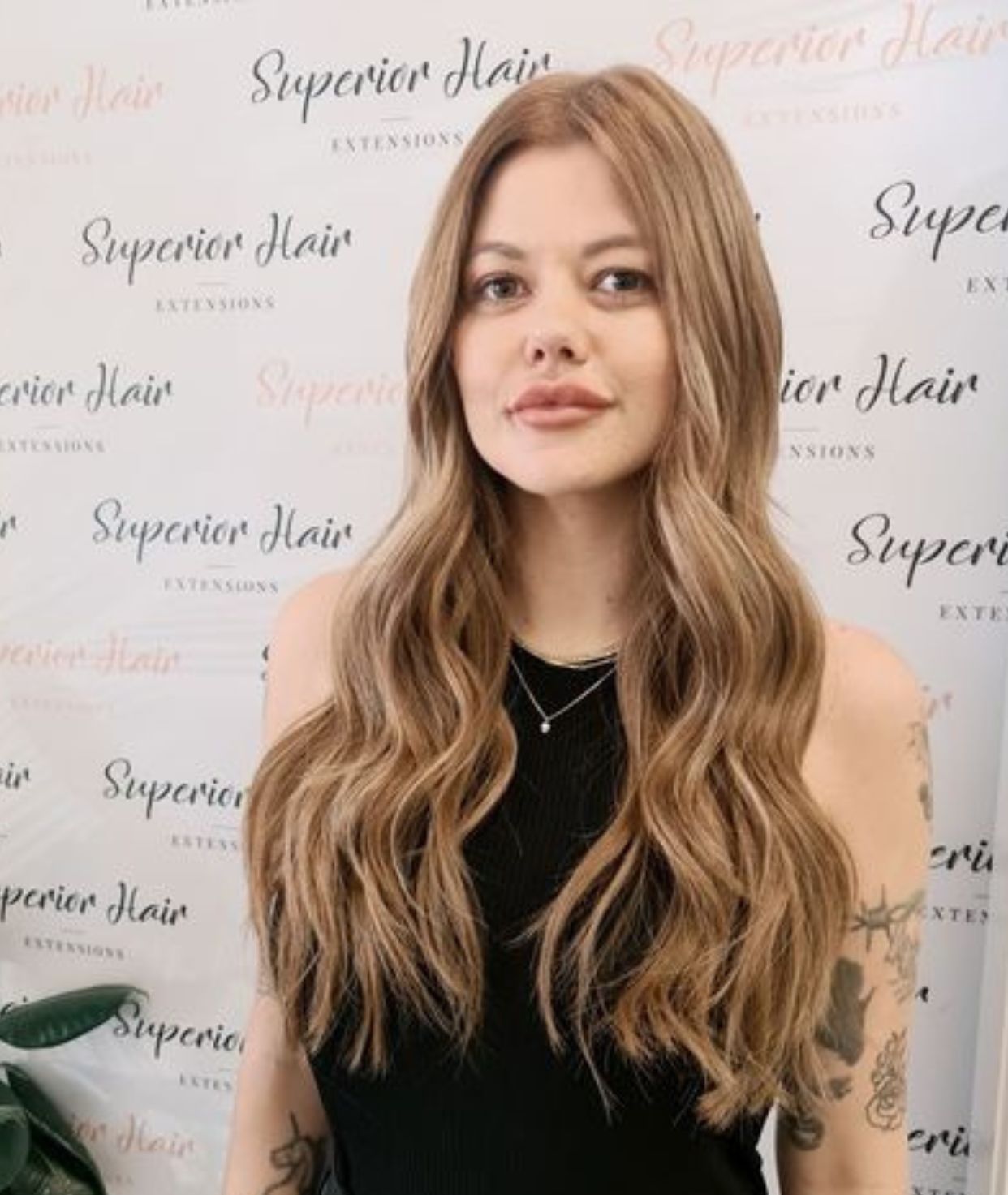 #Chestnut Brown Highlights Invisi Tape Hair Extensions