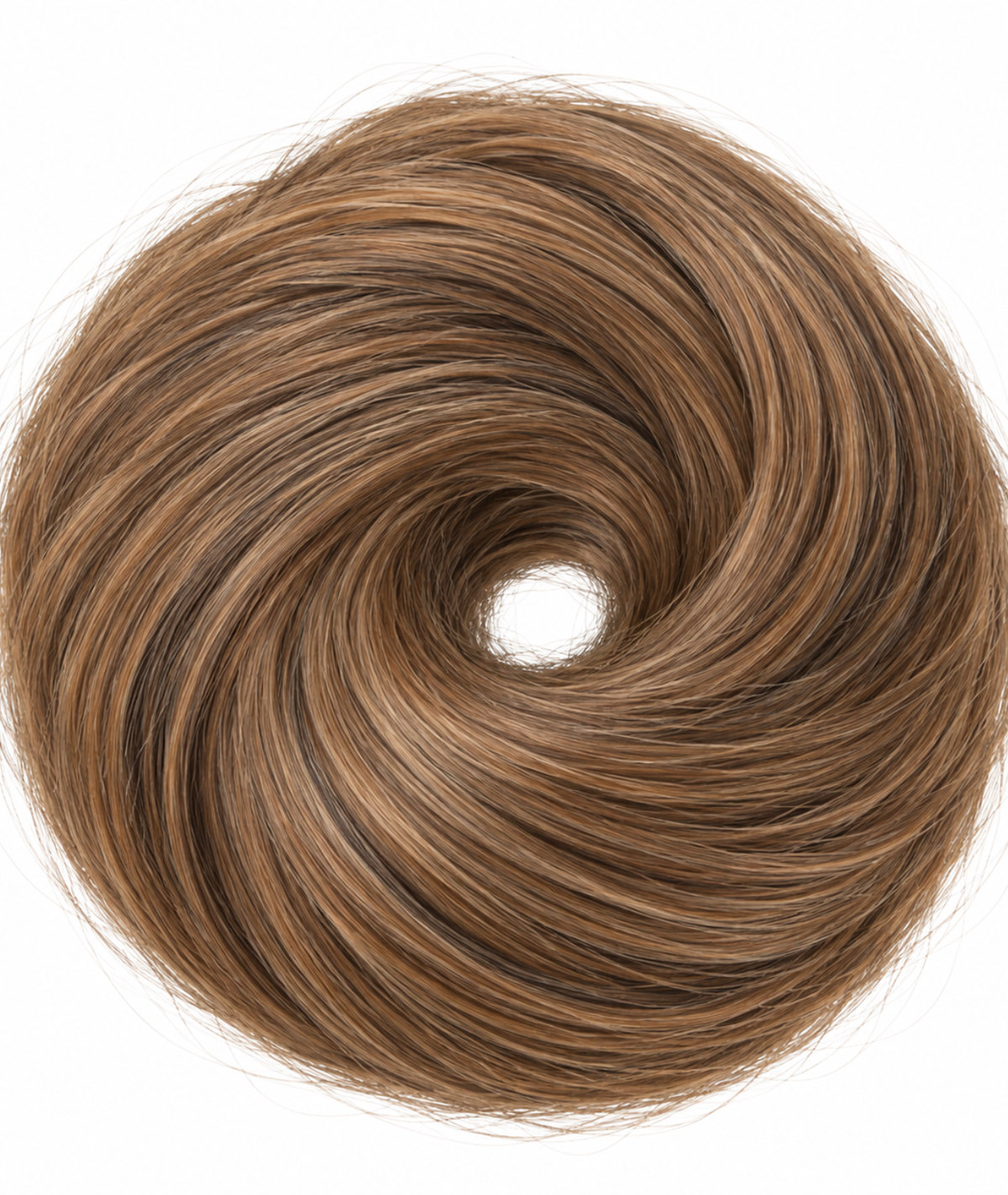 #Chestnut Brown Highlights Messy Bun Hair Extensions (28g)