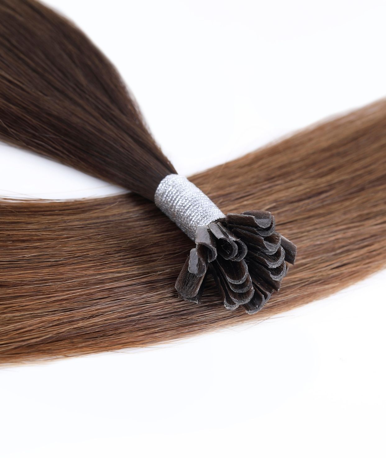 #Chocolate Brown Balayage Keratin Bond Hair Extensions