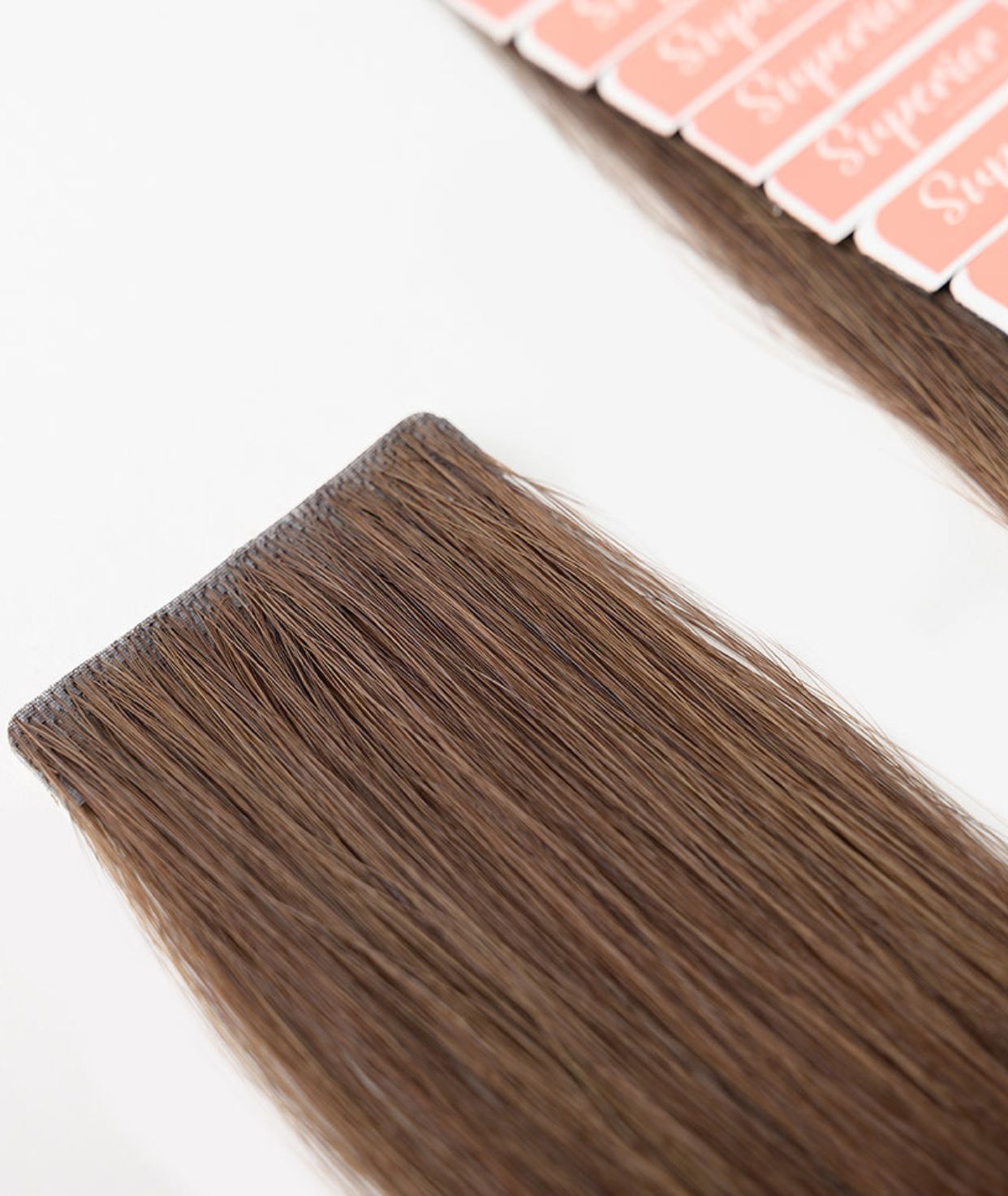 #Chocolate Brown Balayage Invisi Tape Hair Extensions