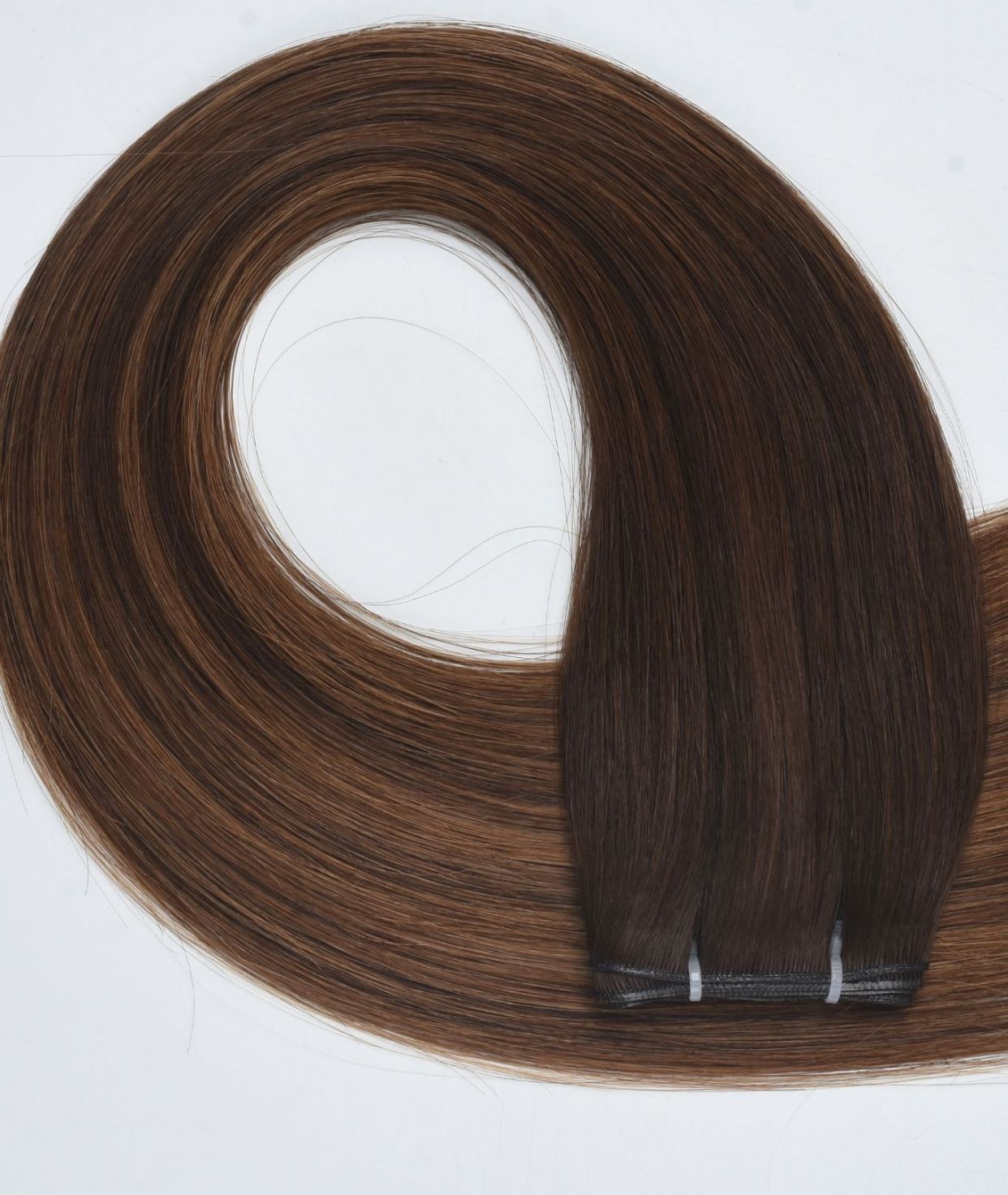 #Chocolate Brown Balayage Genius Hair Weft Extensions