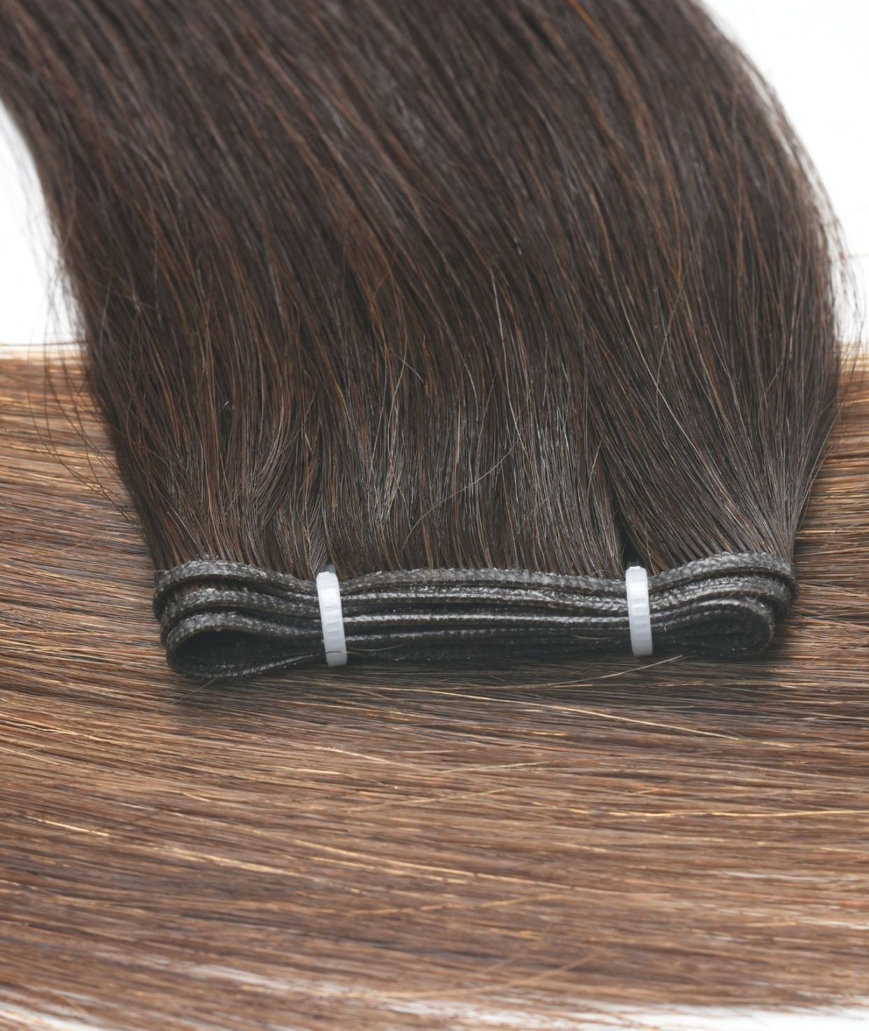 #Chocolate Brown Balayage Genius Hair Weft Extensions
