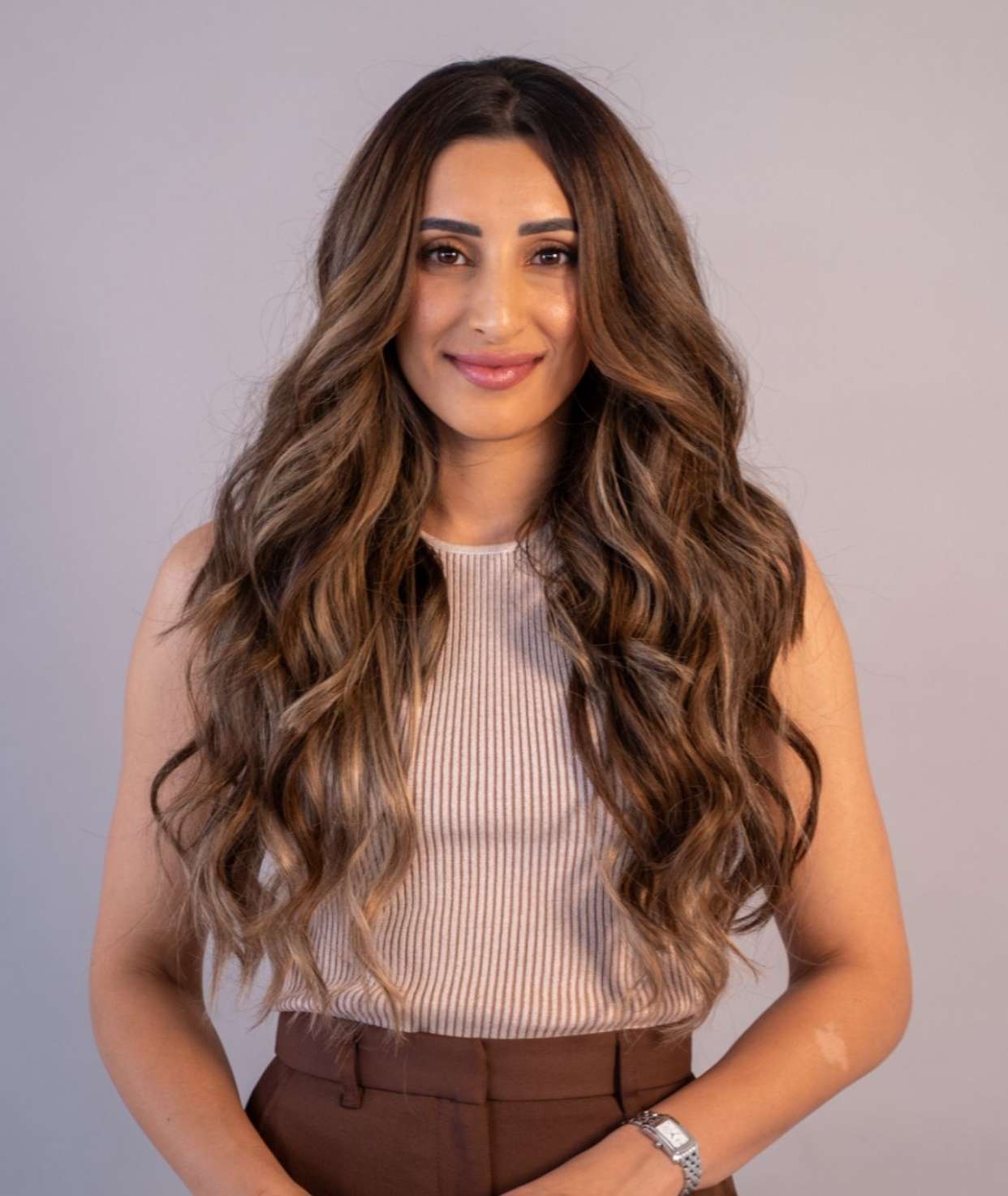 #Dark Ash Brown Balayage Ultra Seamless Tape In Extensions