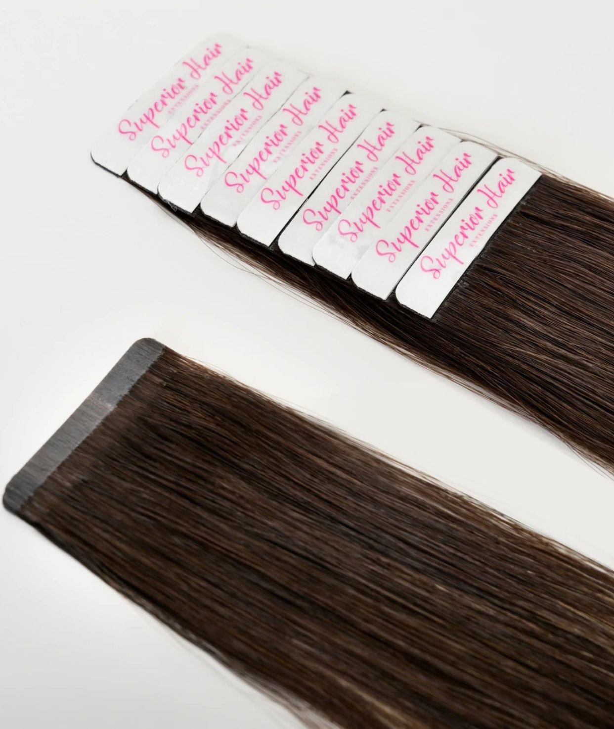 #Dark Ash Brown Balayage Ultra Seamless Tape In Extensions