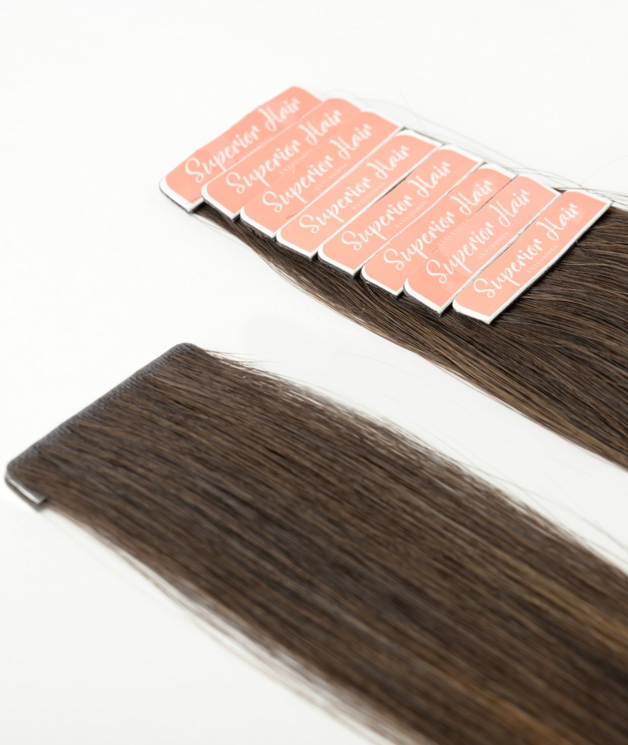 #Dark Brown Balayage  Invisi Tape Hair Extensions