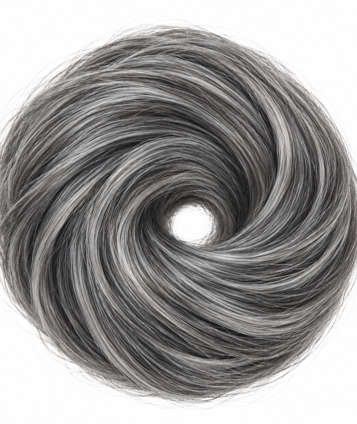 #Light Grey Messy Bun Hair Extensions (28g)