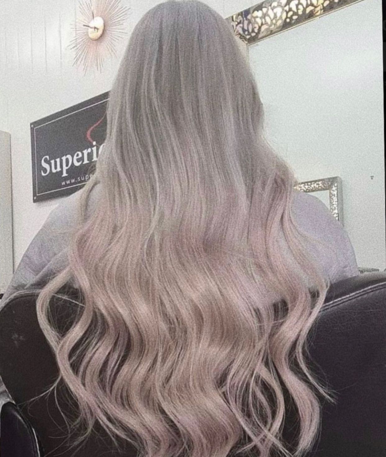 #Pearl Grey Ultra Seamless Tape In Hair Extensions