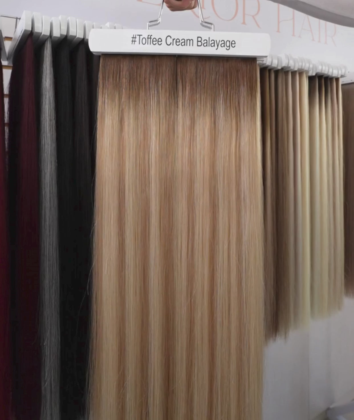 Load video: #Toffee Cream Balayage Superior Butterfly Weft™ Extensions