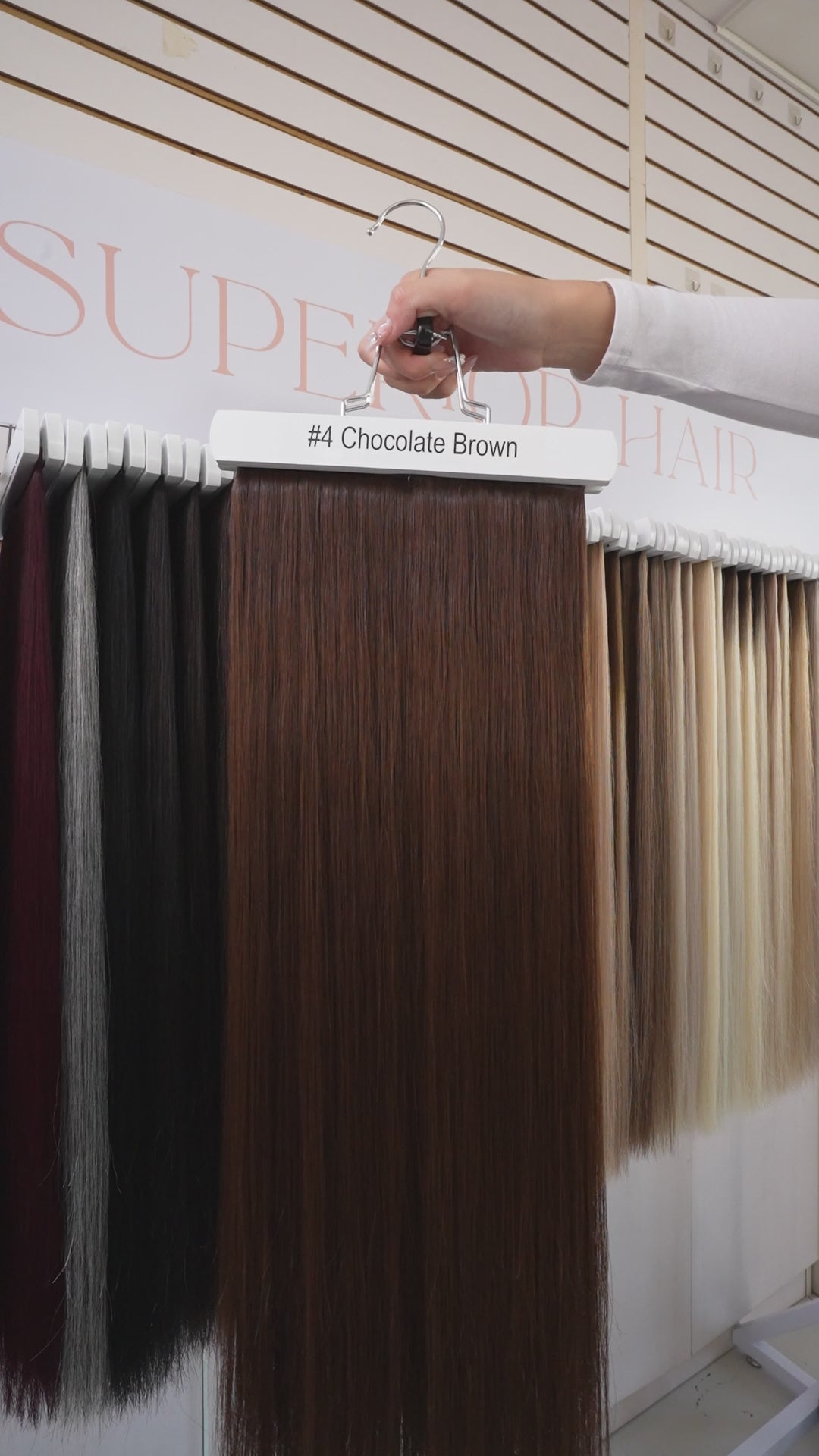 Load video: #4 Chocolate Brown Clip In Fringe