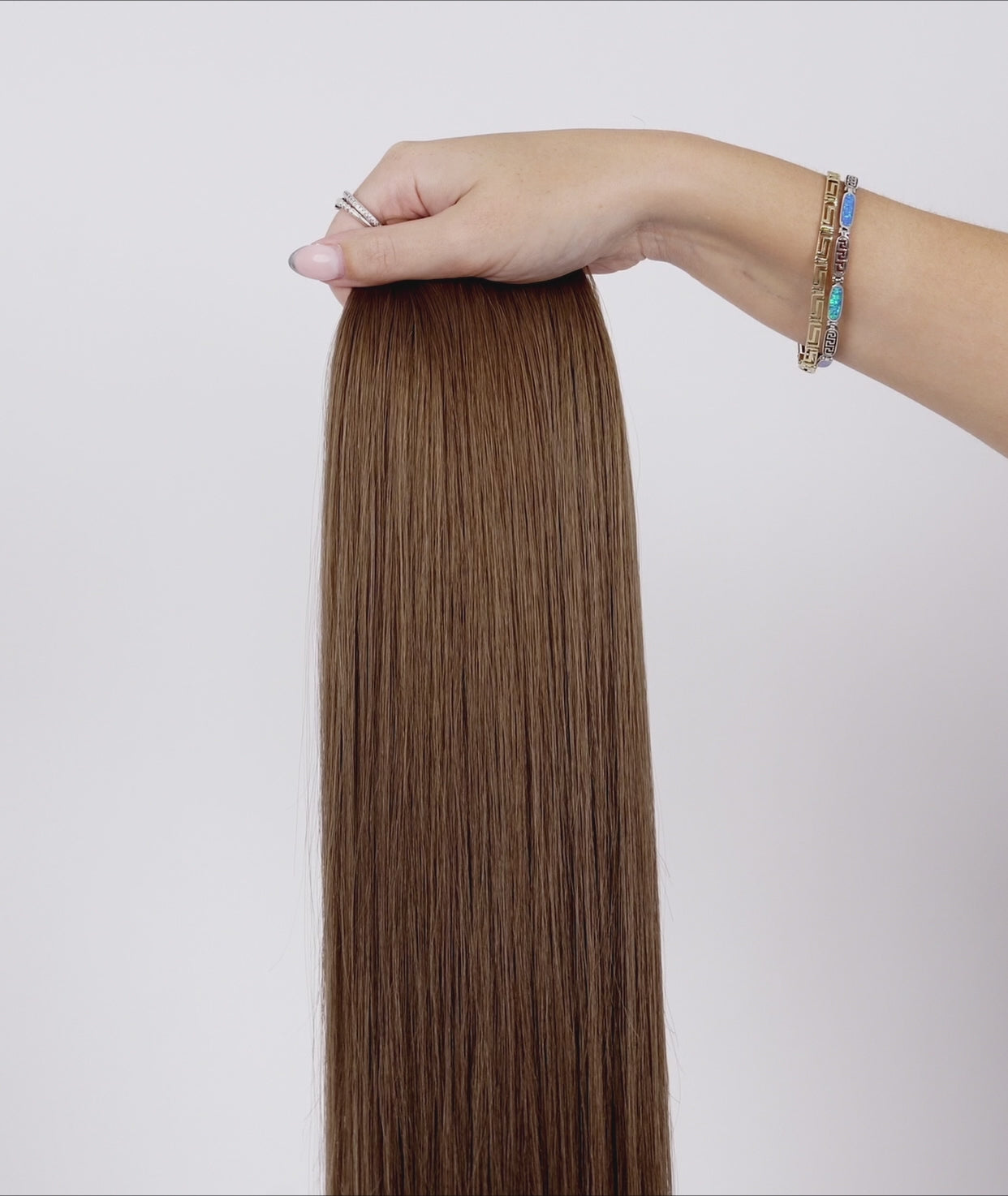 Load video: #5 Dark Ash Brown Genius Weft Extensions (NEW)