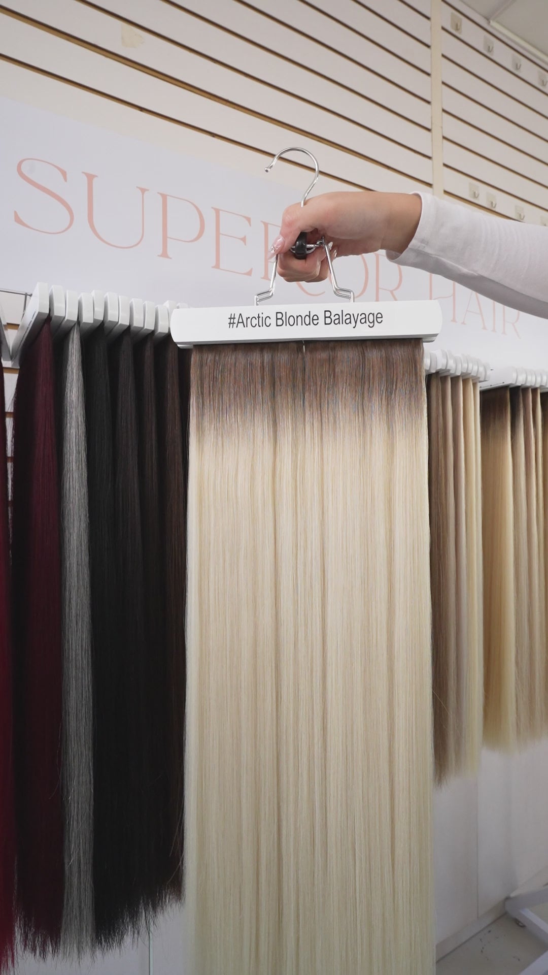 Load video: #Arctic Blonde Balayage Women's Human Hair Topper