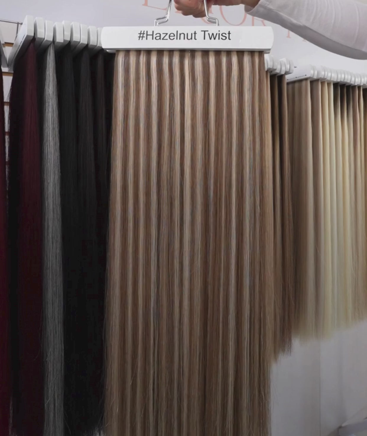 Load video: #Hazelnut Twist Nano Tip Hair Extensions