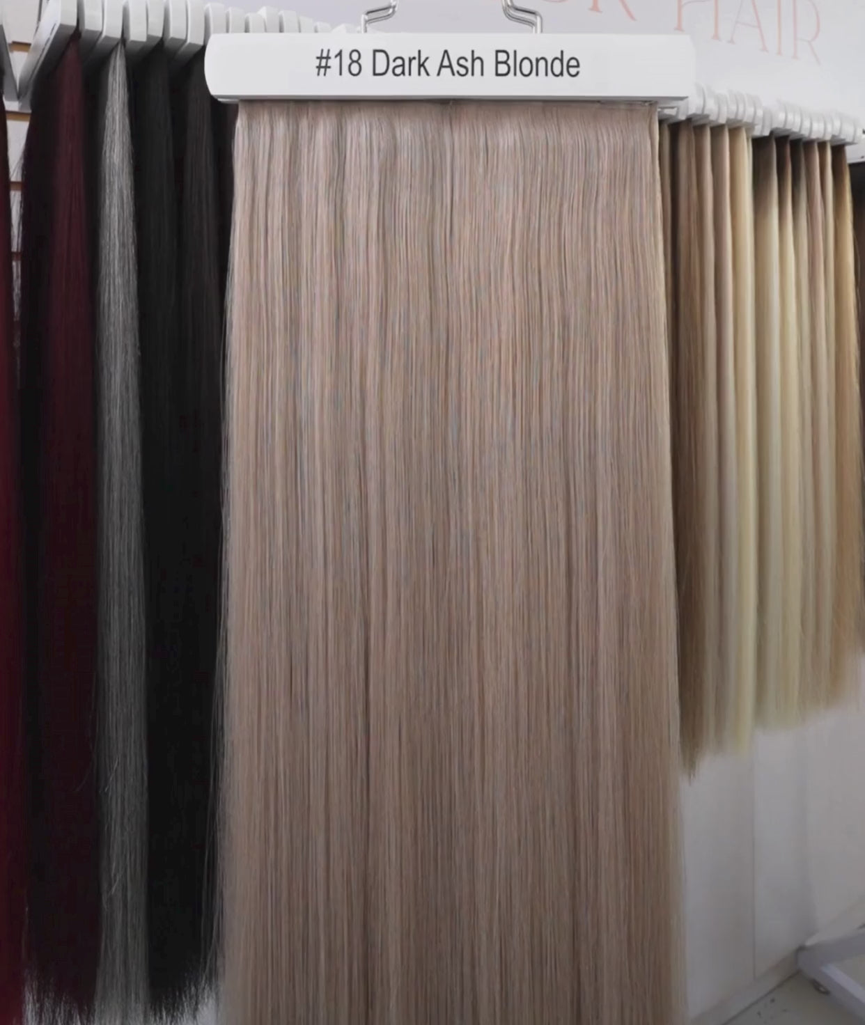 Load video: #18 Dark Ash Blonde Pre Bonded U Tip Extensions — Value Grade