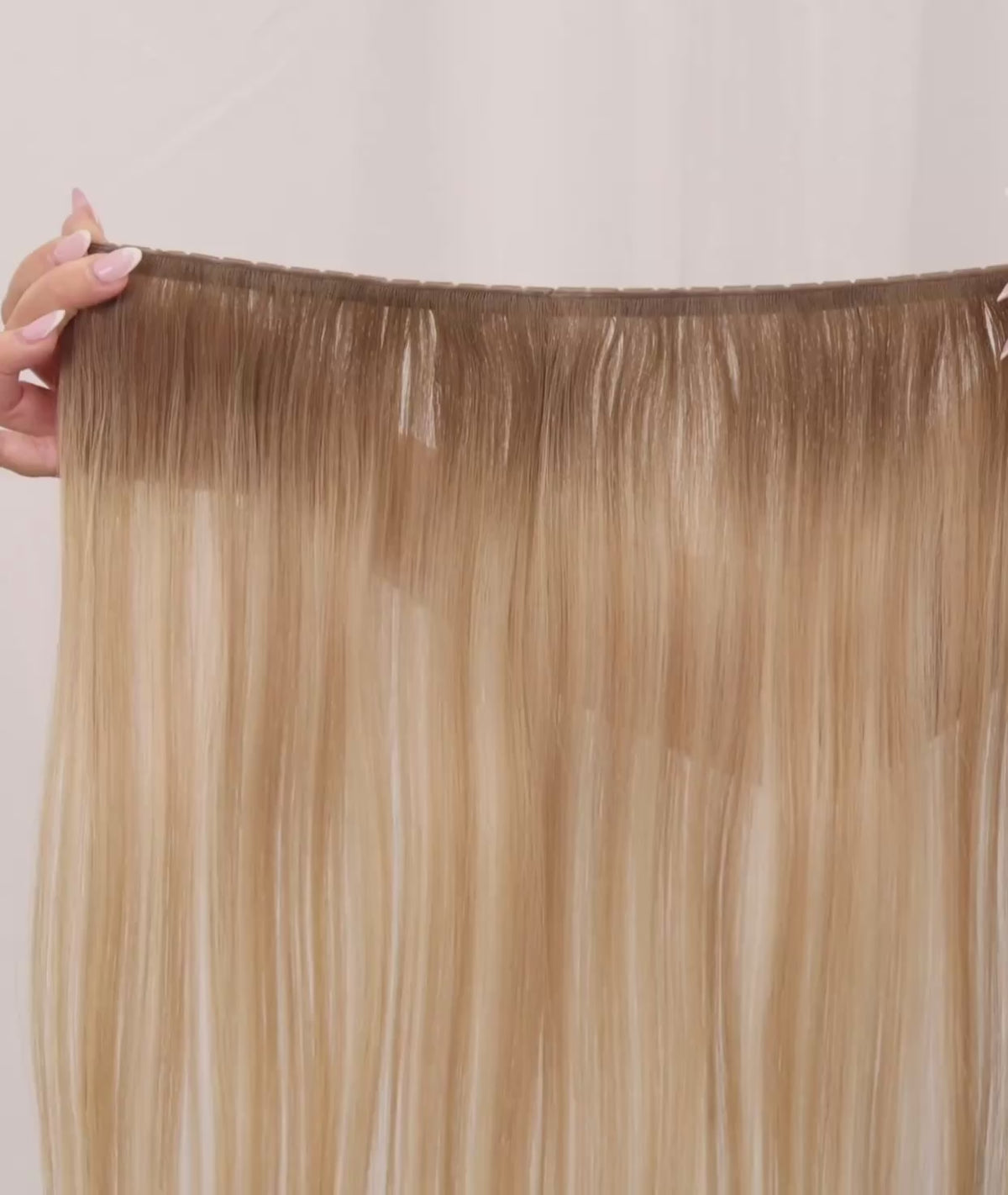 Load video: #2 Dark Brown Invisi Butterfly Weft™ Hair Extensions