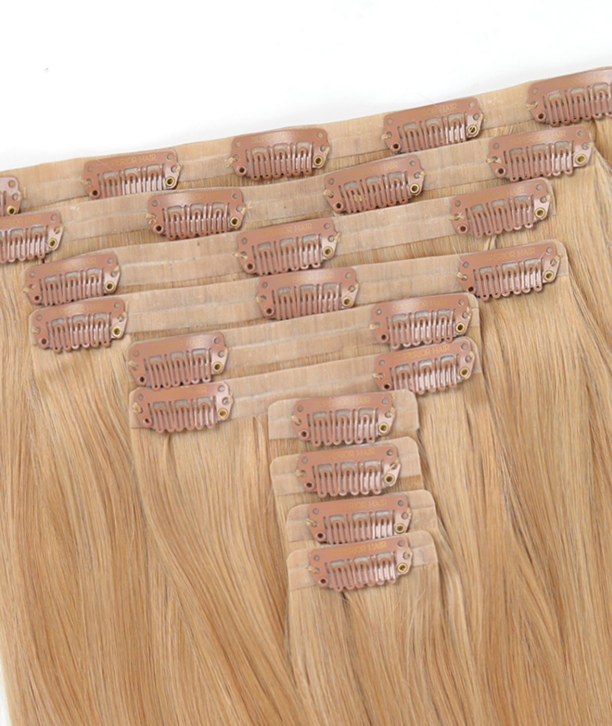 #Sandy Blonde Balayage Seamless Clip In Hair Extensions