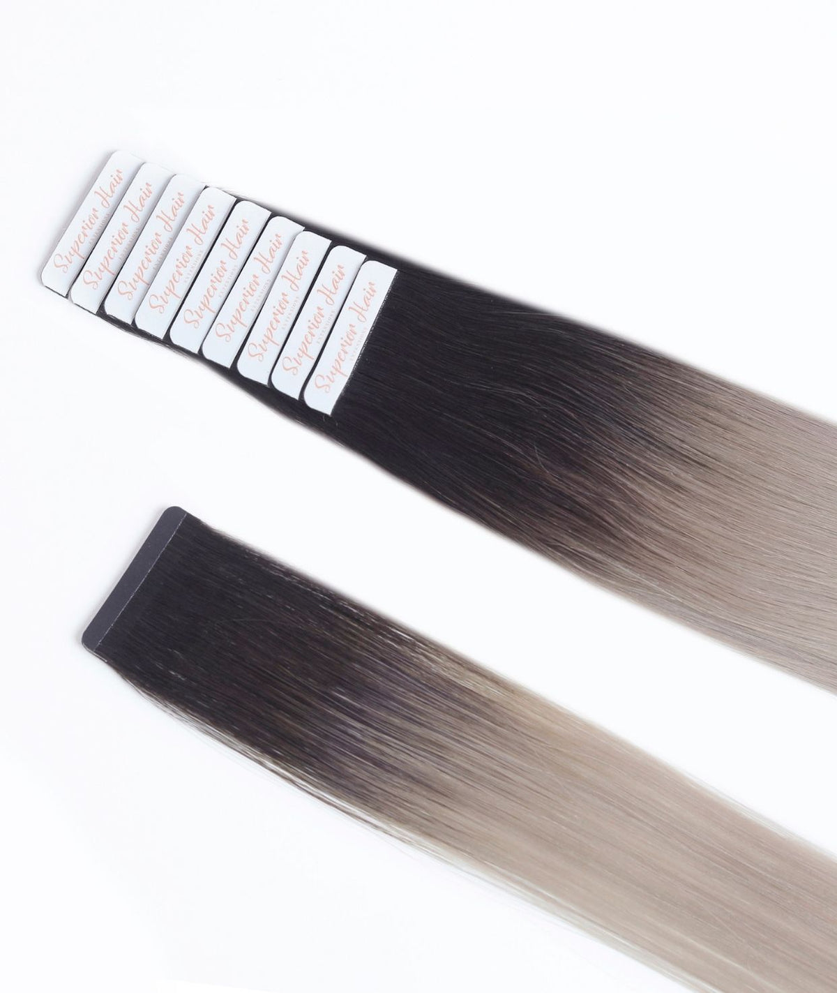 #Smokey Ombre Ultra Seamless Tape In Extensions — Value Grade