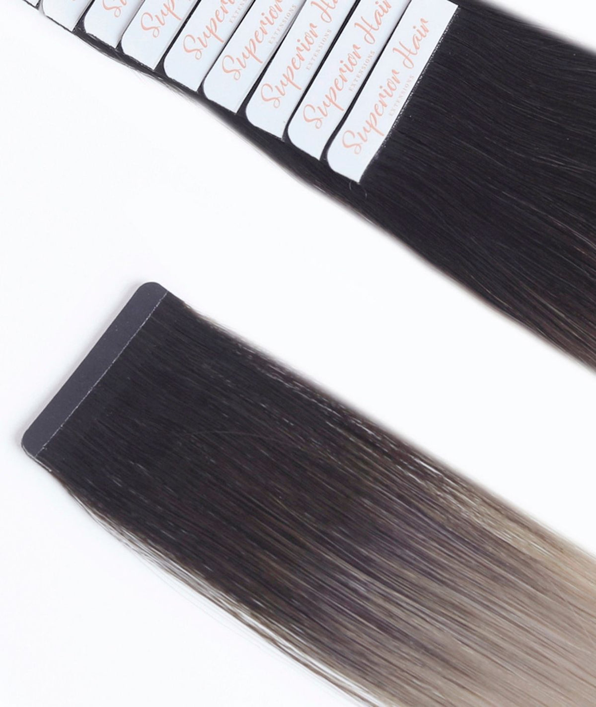 #Smokey Ombre Ultra Seamless Tape In Extensions — Value Grade