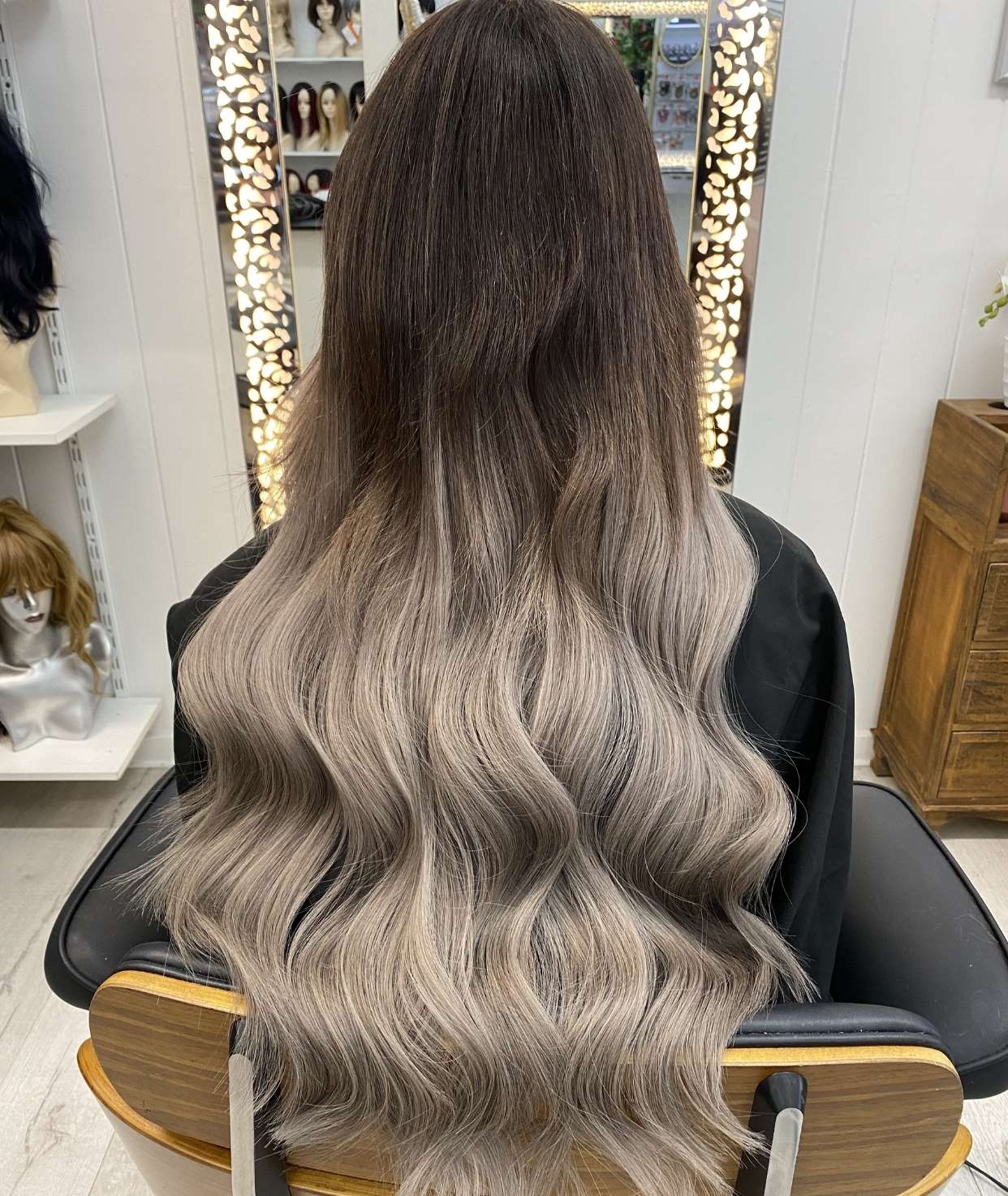 #Smokey Ombre Ultra Seamless Tape In Hair Extensions