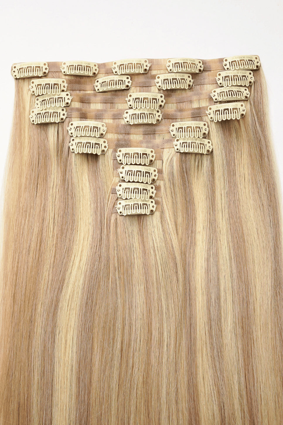 #18/613 Ash Blonde Highlights Seamless Clip In Hair Extensions