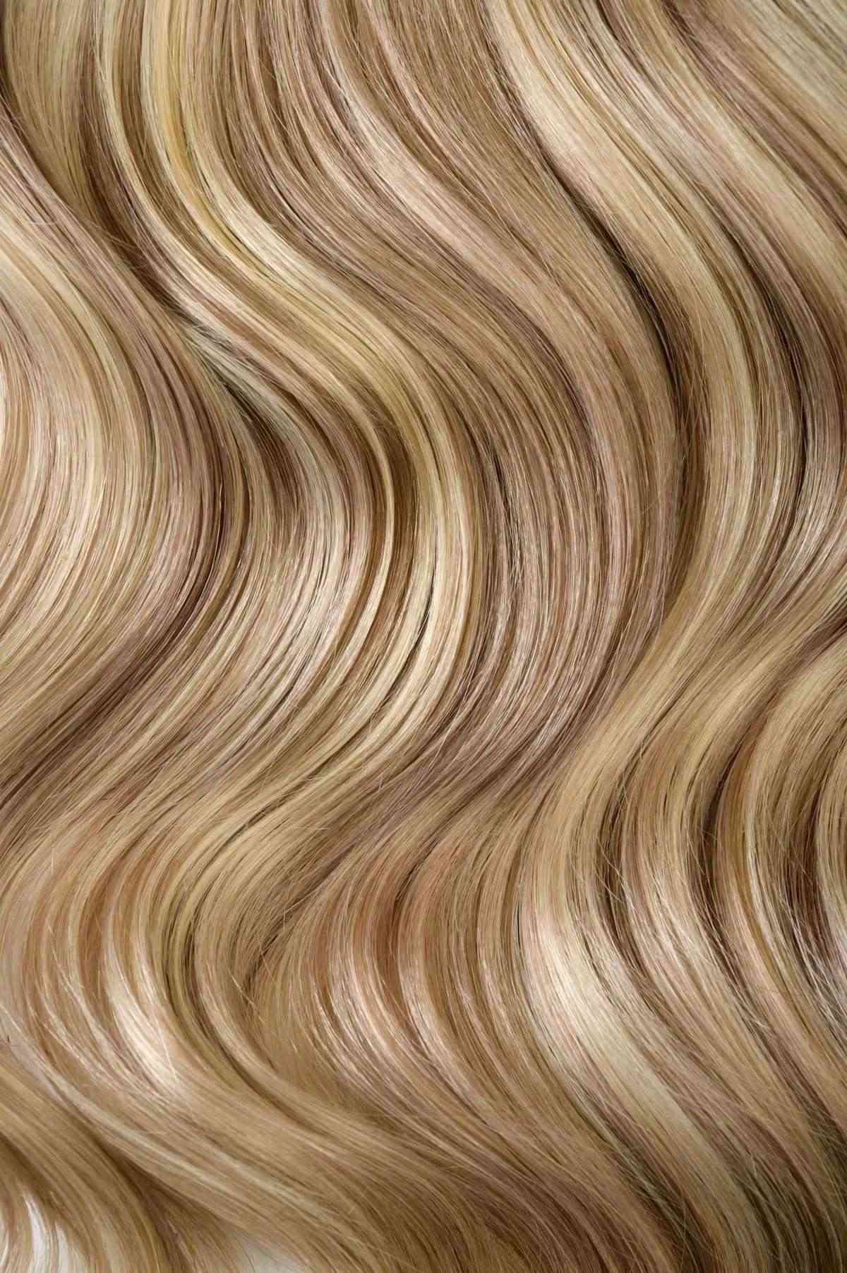 #18/613 Ash Blonde Highlights Ultra Seamless Tape In Extensions
