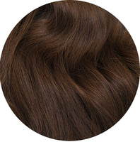 #4 Chocolate Brown Seamless Clip In Hair Extensions