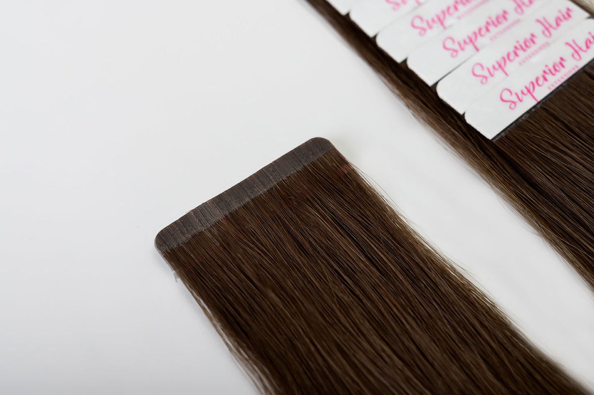 #4 Chocolate Brown Ultra Seamless Tape In Extensions