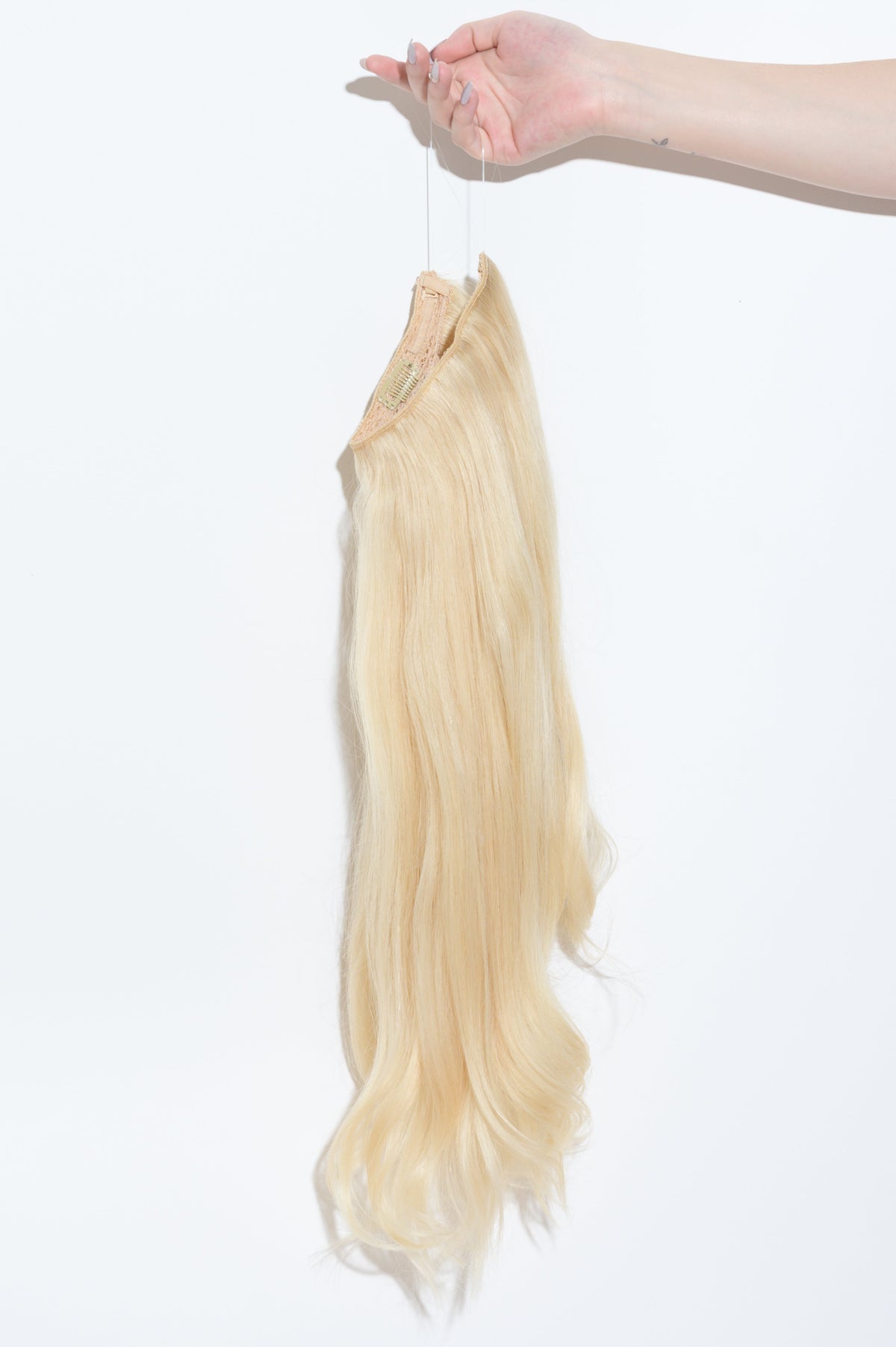 #613 Platinum Blonde Classic Halo Hair Extensions