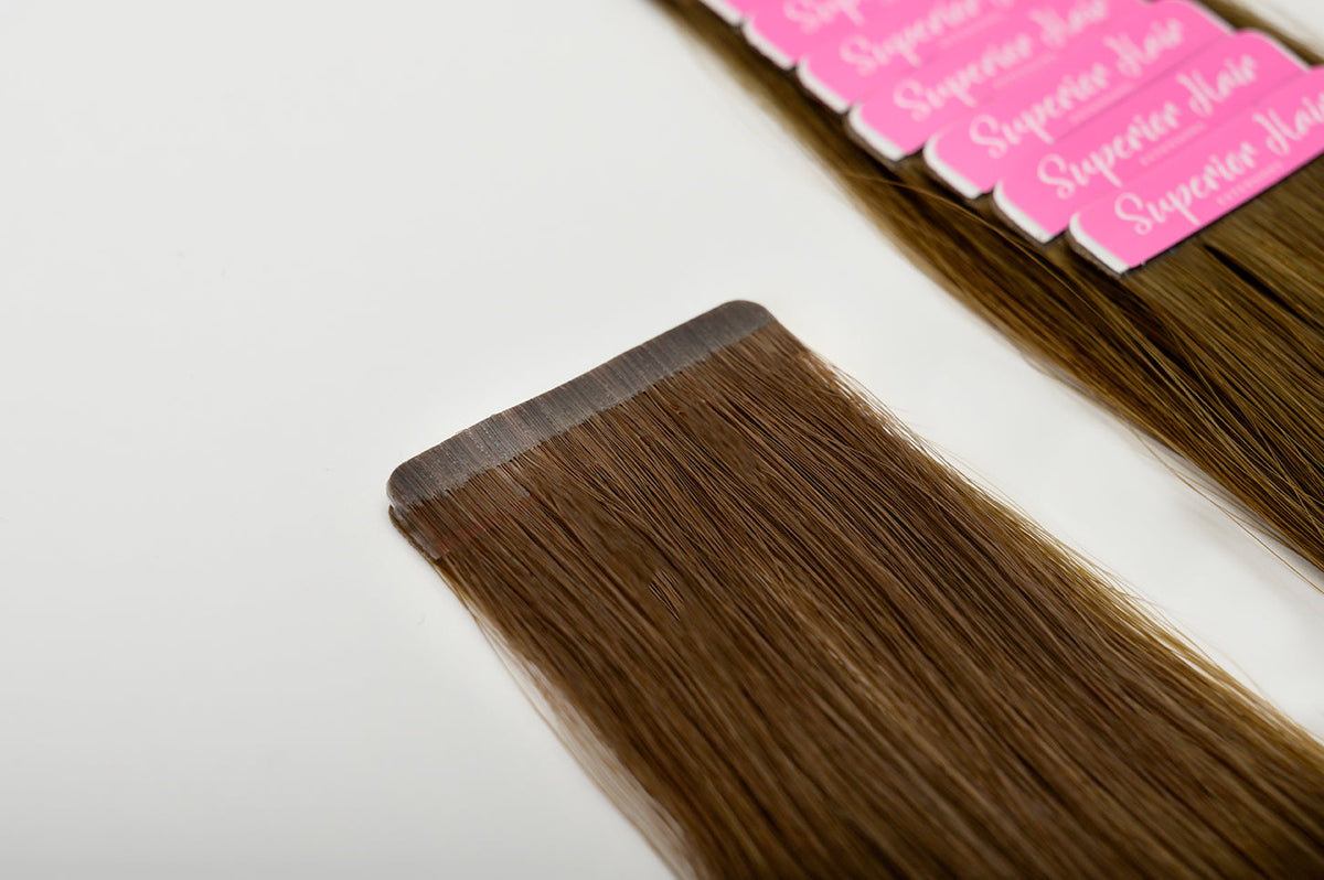 #6 Chestnut Brown Ultra Seamless Tape In Extensions