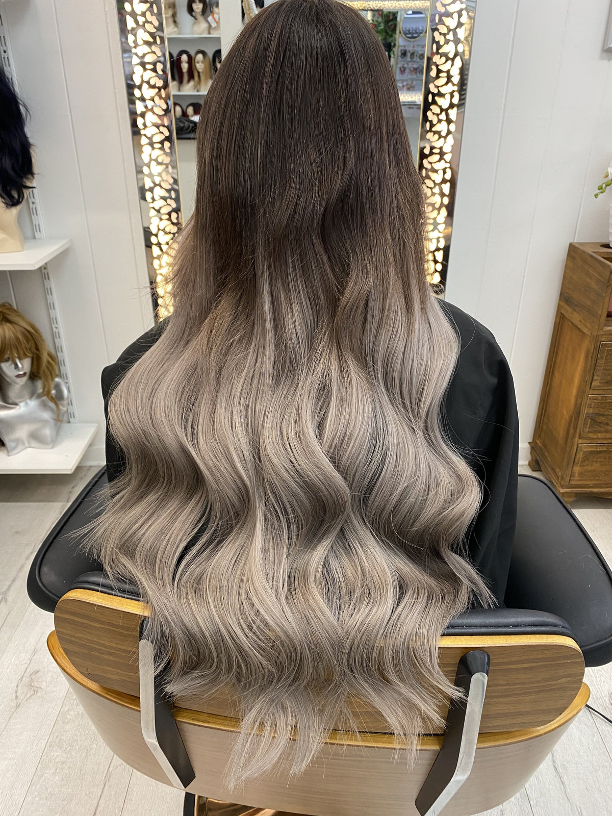 #Smokey Ombre Ultra Seamless Tape In Extensions