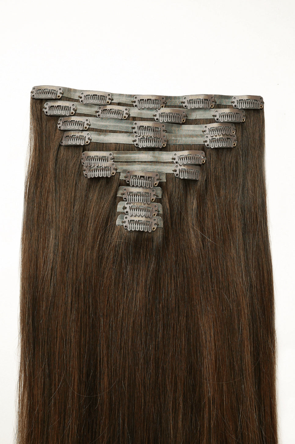 #Chocolate Brown Balayage Seamless Clip In Hair Extensions