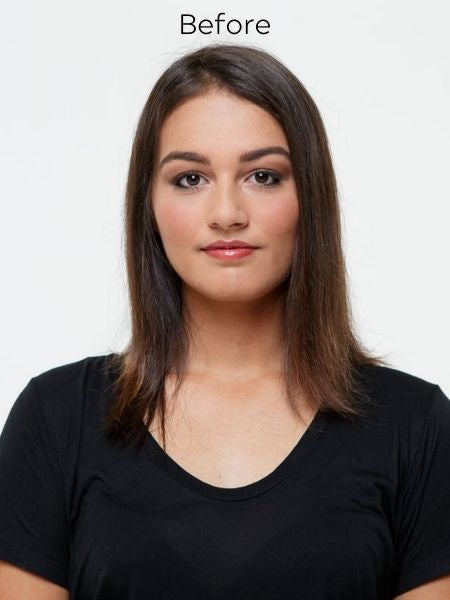 #Chestnut Brown Highlights Clip In Human Hair Fringe