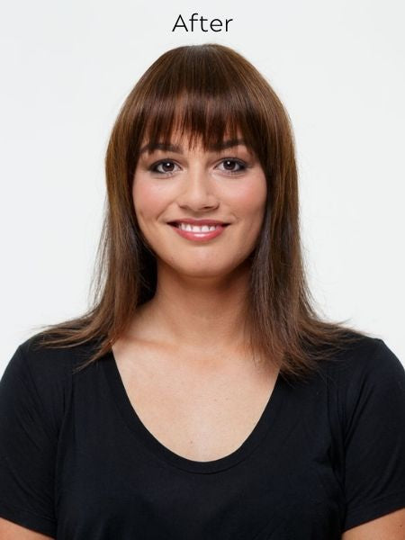 #6 Chestnut Brown Clip In Fringe Hair Extensions